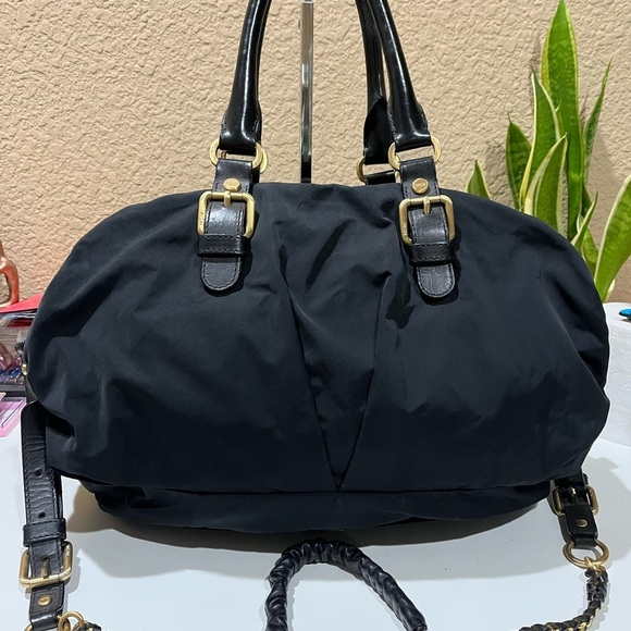 MCM 2WAY BLACK POLYESTER BAG - Picture 2 of 16
